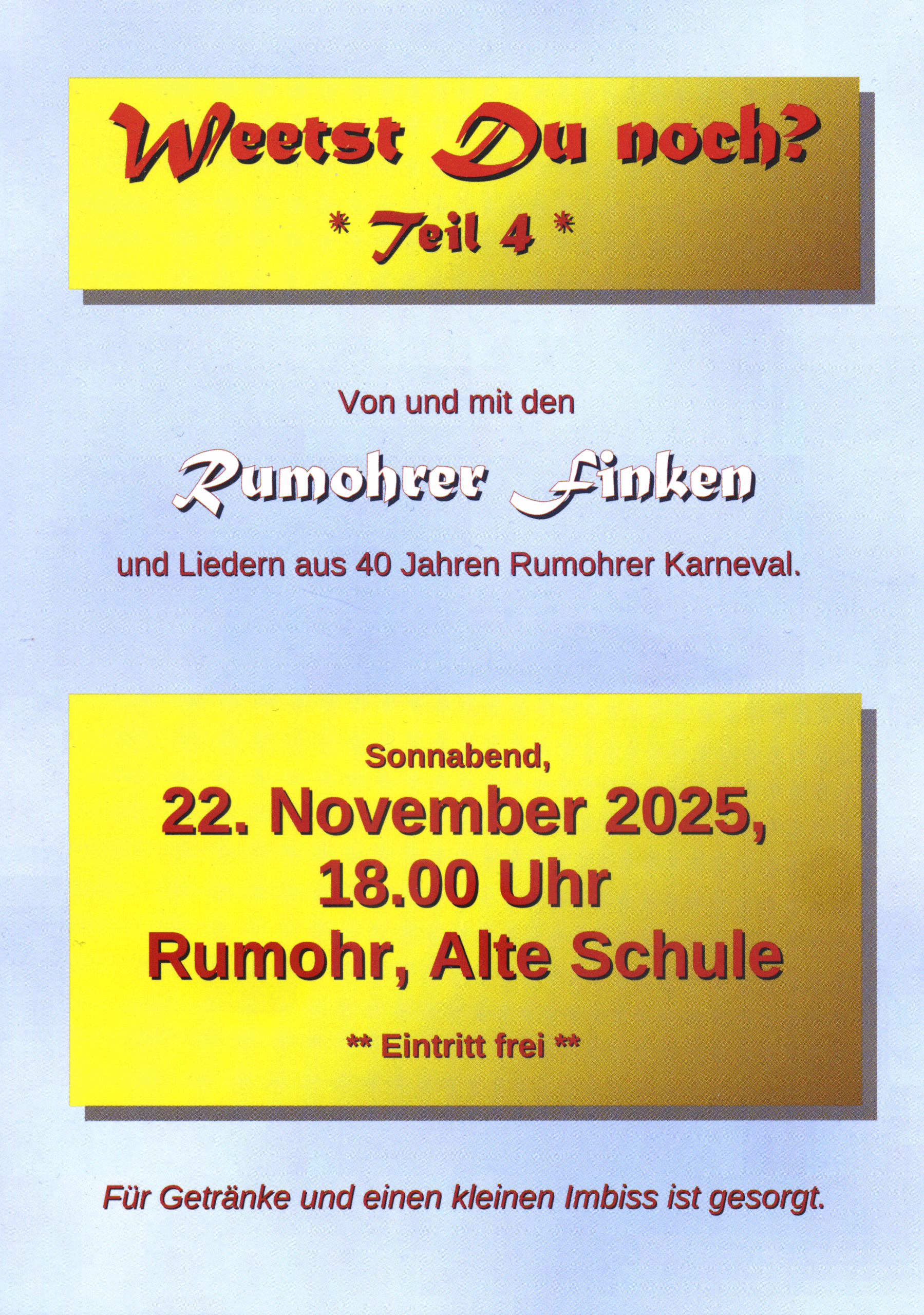 Flyer Freuen Sie sich auf einen unterhaltsamen Abend!